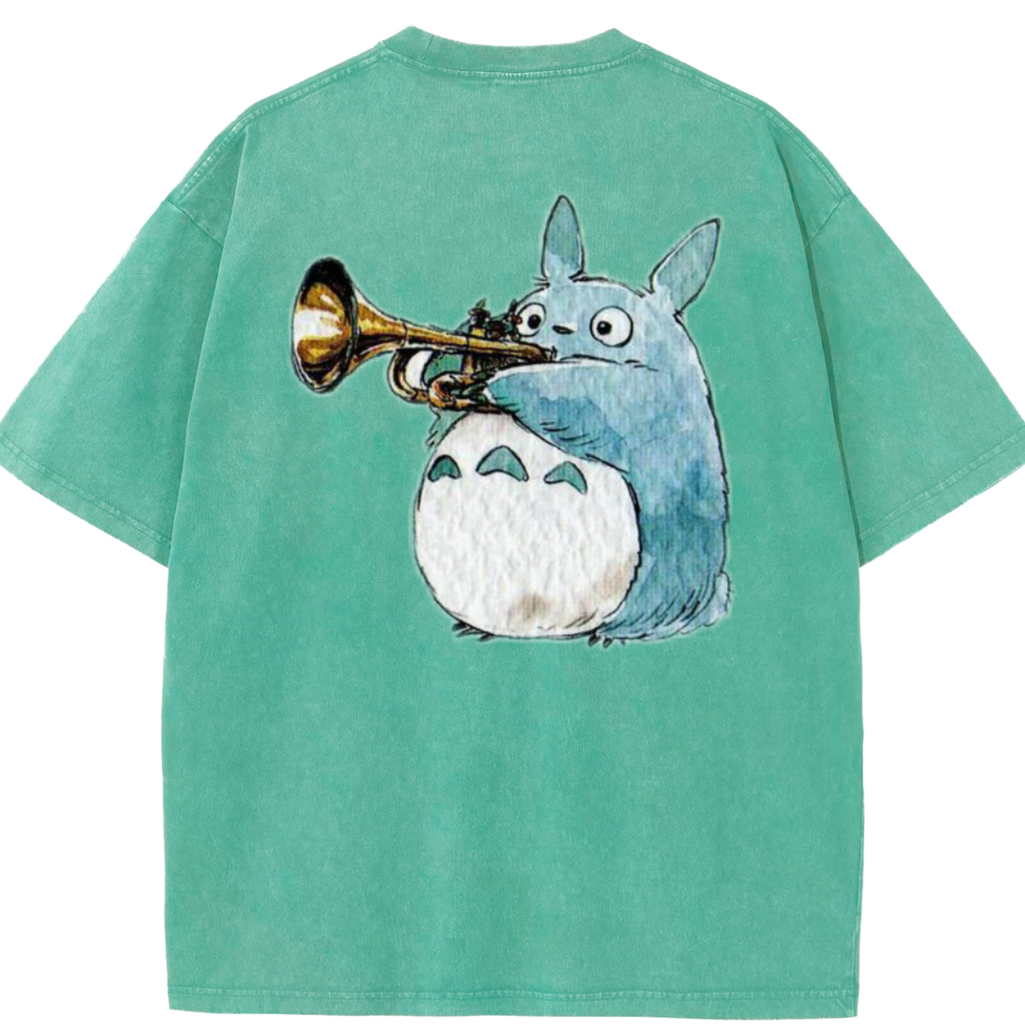 （画像用） となりのトトロ 草壁メイ 草壁サツキ My Neighbor Totoro Satsuki Kusakabe Mei Kusakabe 綿100% ヴィンテージ風 半袖Tシャツ（背面プリント）